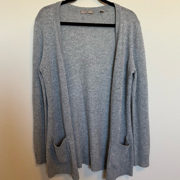 Cashmere Addiction Grey 100% Cashmere Button Up Cardigan - Size M (EUC) - Picture 8 of 9